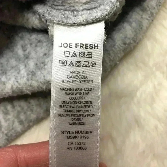 Joe  Fresh Zip-Up Sweater Grey & Blue Size 3T - Picture 9 of 16